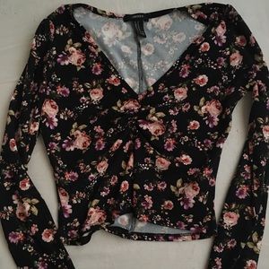 forever 21 floral crop top